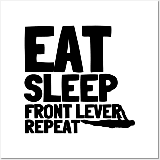 Eat Sleep Frontlever Repeat Calisthenics Posters and Art